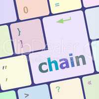 chain button on computer pc keyboard key