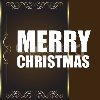 Merry Christmas and Happy New Year lettering Greeting Card.