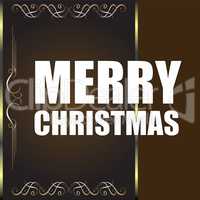 Merry Christmas and Happy New Year lettering Greeting Card.