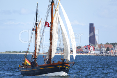 Alter Hochseekutter auf der Ostsee vor Laboe bei Kiel