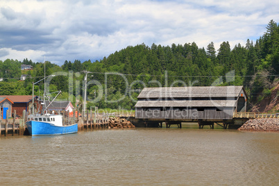 St. Martins New Brunswick Irish River #1 Cover wooden bridge