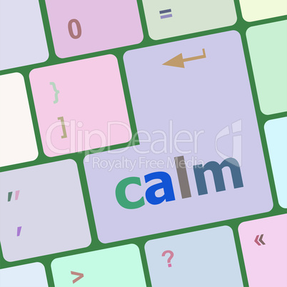calm key on computer keyboard button