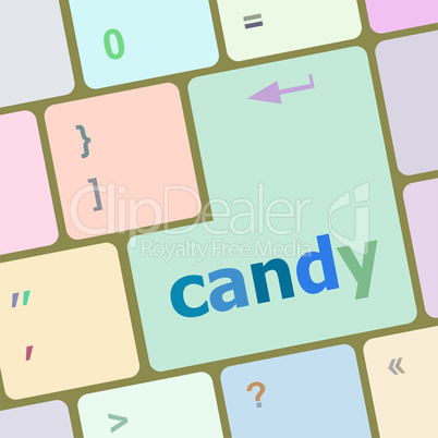 candy key on computer keyboard button