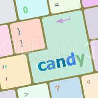 candy key on computer keyboard button