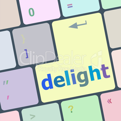 delight button on computer pc keyboard key