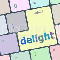 delight button on computer pc keyboard key