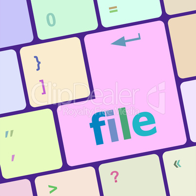 file button on computer pc keyboard key