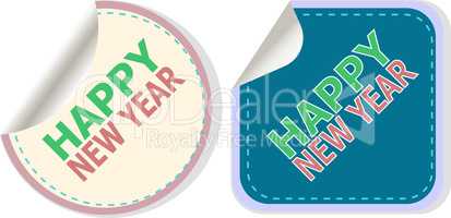 Happy New Year card design. creative concept background for Web and Mobile Applications, template design, business infographic, page, banner.