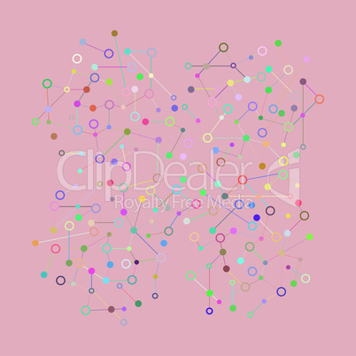 Social Network Graphic Concept. Abstract Background with Dots Array and Lines. Geometric Modern Technology Concept. Connection Structure.