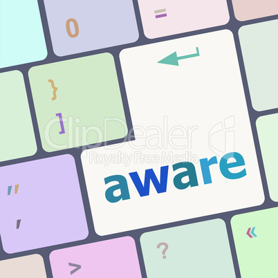 aware word on keyboard key, notebook computer