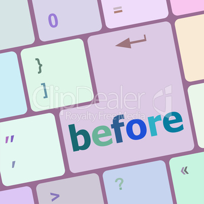 before button on computer keyboard key
