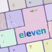eleven button on computer pc keyboard key