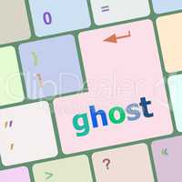 ghost word on keyboard key, notebook computer button
