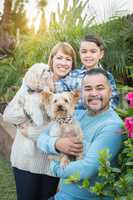 Outdoor Mixed Race Family Portrait