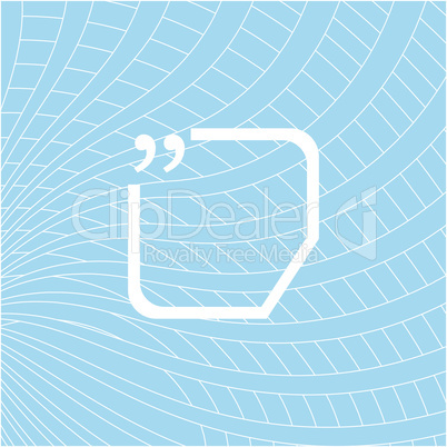 Quotation mark speech bubble. quote sign icon