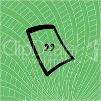 Quotation mark speech bubble. quote sign icon