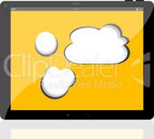 Cloud-computing connection on the digital tablet pc