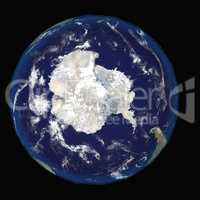 Antarctica on earth and universe background 3D render. Elements of this image furnished by NASA