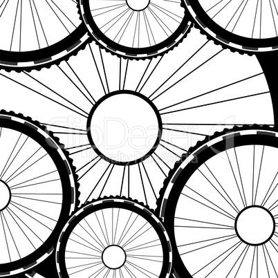 road and mountain bike wheels and tires pattern