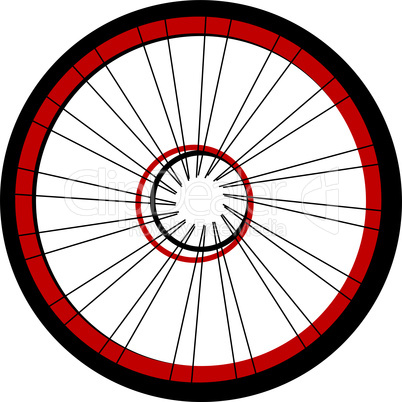 Bicycle wheel isolated on white