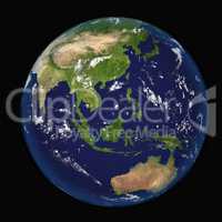 Asia seen from space 3d illustration Elements of this image furnished by NASA