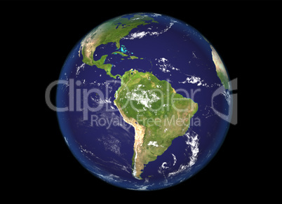 Globe north and south america illustration, 3d,  earth texture by NASA.gov