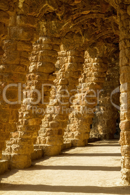 Park Guell in Barcelona from Antonio Gaudi,Spain