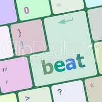 beat word on keyboard key, notebook computer button