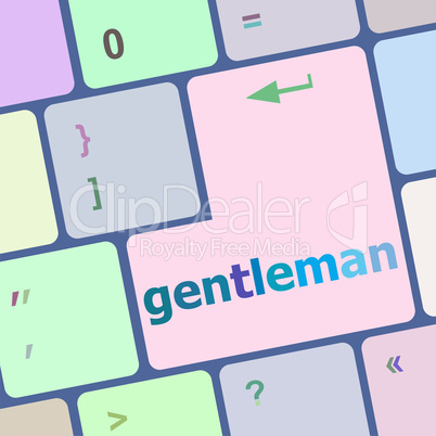 gentleman button on computer pc keyboard key