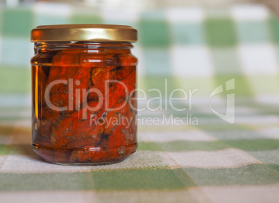 Jar of sundried tomato