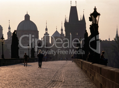 Charles Bridge at sunrise, Prague