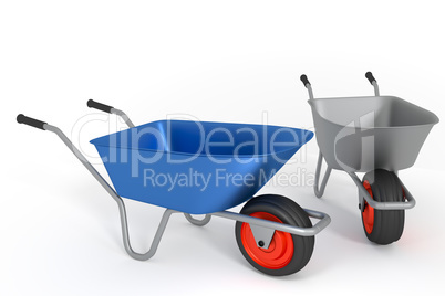 Wheelbarrow, 3d illustration