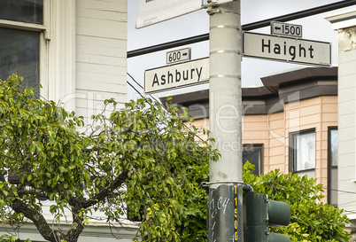 Haight and Ashbury in San Francisco.