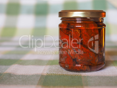 Jar of sundried tomato