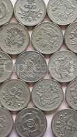 GBP Pound coins - vertical
