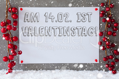 Label, Snowflakes, Decoration, Valentinstag Means Valentines Day