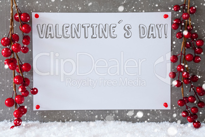 Label, Snowflakes, Decoration, Text Valentines Day