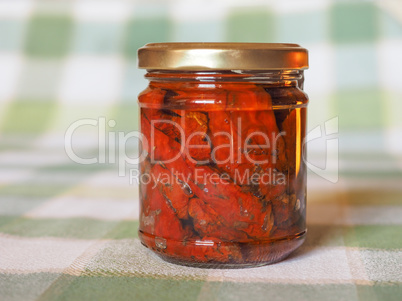 Jar of sundried tomato