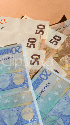 Fifty and Twenty Euro notes