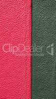 Red green leatherette background