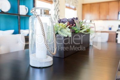 Close Up Abstract of Table Setting in House