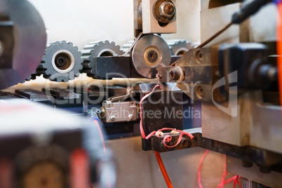 Edging PVC. Photo of cutter machine, close-up