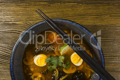 Asian ramen soup