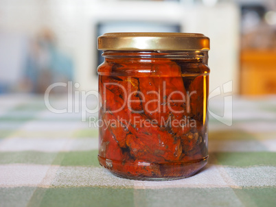 Jar of sundried tomato