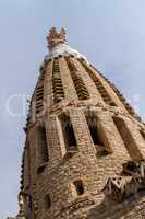 Tower of famous church in Barcelona of Spain, Sagrada Familia, 0