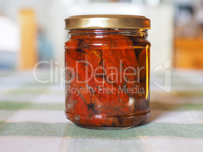 Jar of sundried tomato