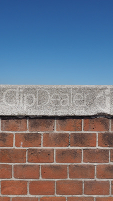 Red brick wall background - vertical