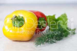 Red , yellow and green pepper bell pepper.