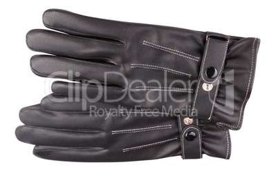 two Leather Gloves Isolated