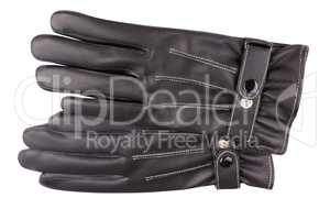 two Leather Gloves Isolated